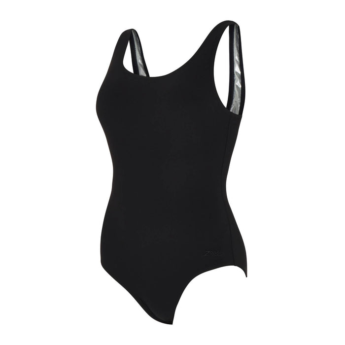 Maillot de bain 1 pièce dos arrondi à doublure argentée Noir Taille 48-5XL Zoggs 462577BK48