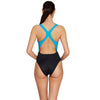 Maillot de bain une pièce Toronto Flyback Noir-Turquoise Taille 46-4XL Zoggs 462579BKTQ46