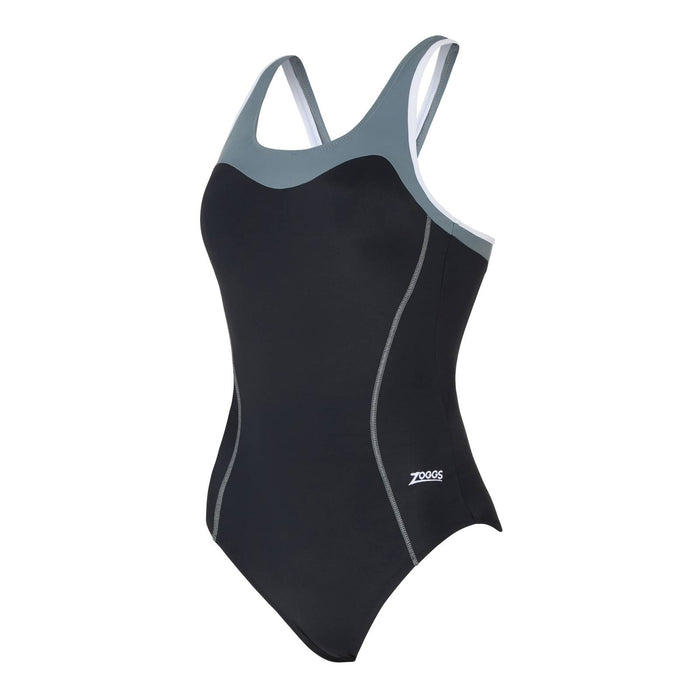 Maillot de bain une pièce Tokyo Iceback Noir-Gris Taille 36-M Zoggs 462580BKGY36