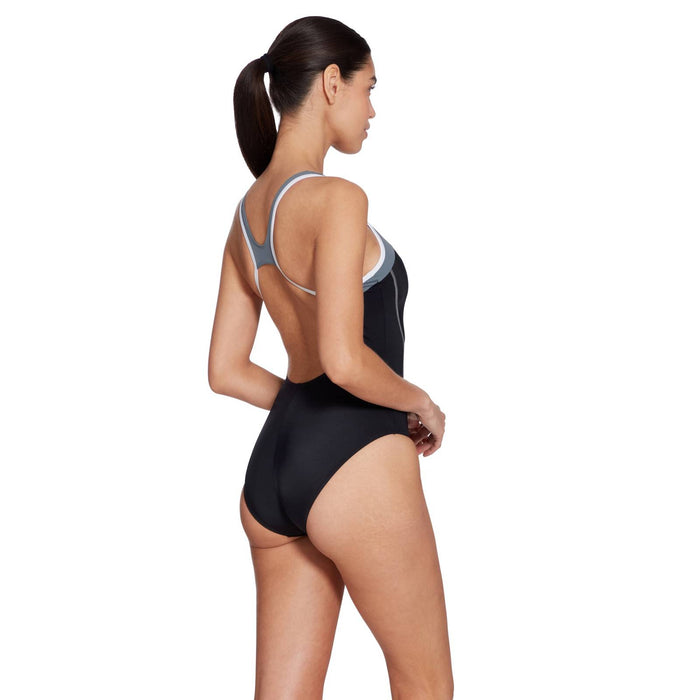 Maillot de bain une pièce Tokyo Iceback Noir-Gris Taille 40-XL Zoggs 462580BKGY40