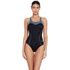 Maillot de bain une pièce Tokyo Iceback noir-gris Taille 48-5XL Zoggs 462580BKGY48