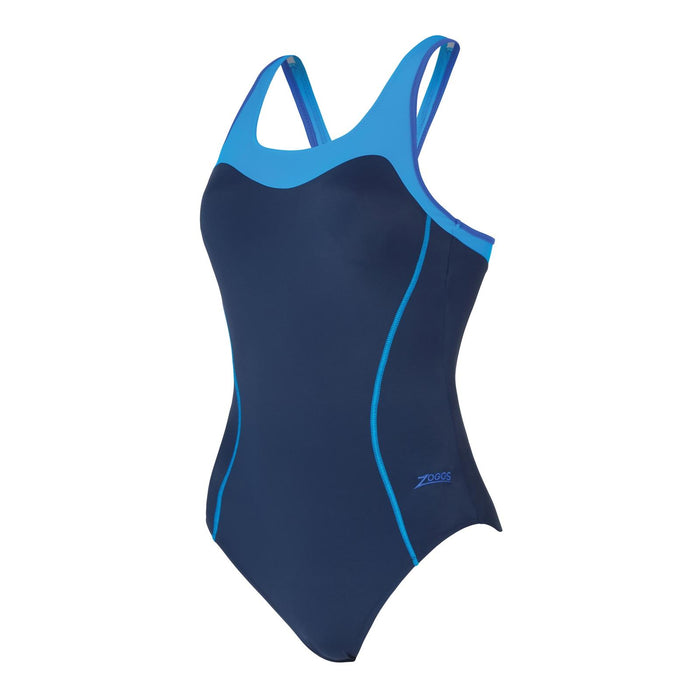 Maillot de bain une pièce Tokyo Iceback bleu marine-bleu clair Taille 34-S Zoggs 462580NVLB34