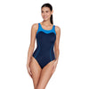 Maillot de bain une pièce Tokyo Iceback bleu marine-bleu clair Taille 40-XL Zoggs 462580NVLB40