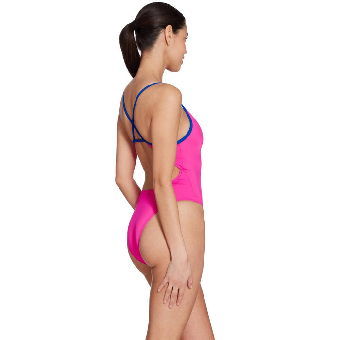 Maillot de bain une pièce Kona Triback Rose-Royal Taille 28-XXXS Zoggs 462582PKRY28