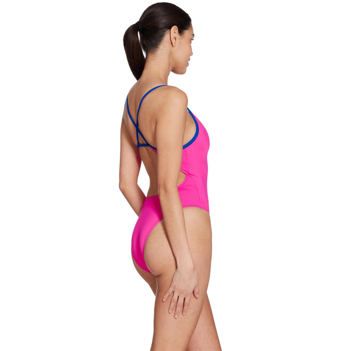 Maillot de bain une pièce Kona Triback Rose-Royal Taille 30-XXS Zoggs 462582PKRY30