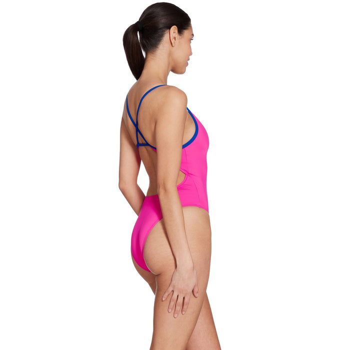 Maillot de bain une pièce Kona Triback Rose-Royal Taille 38-L Zoggs 462582PKRY38