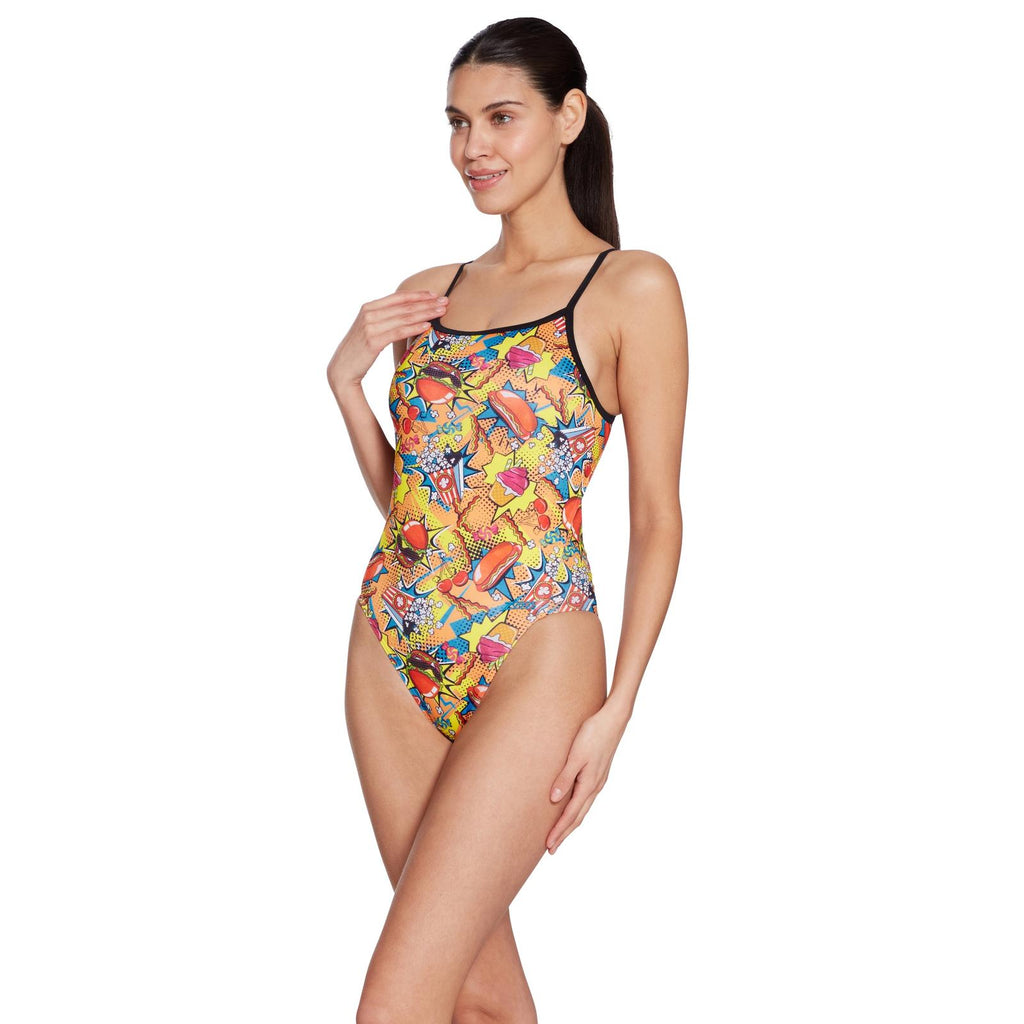 Maillot de bain une pièce Printed Rayback E+ imprimé Peckish Taille 34-S Zoggs 462583PECK34