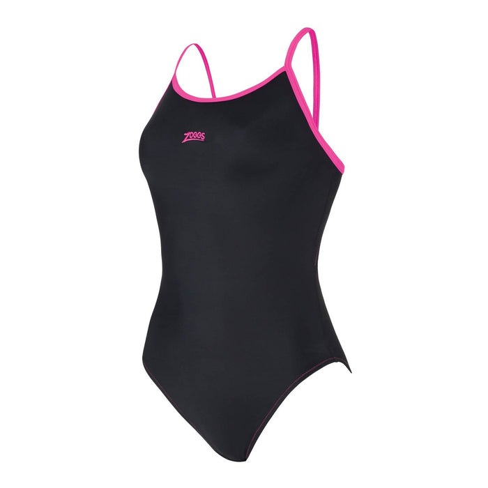 Maillot de bain une pièce Rome Rayback Noir-Magenta Taille 28-XXXS Zoggs 462584BKMG28