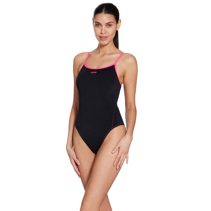 Maillot de bain une pièce Rome Rayback Noir-Magenta Taille 34-S Zoggs 462584BKMG34
