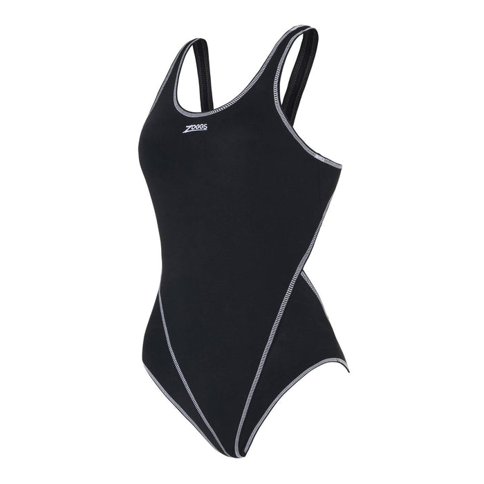 Maillot de bain une pièce Melbourne Haxback Noir-Blanc Taille 34-S Zoggs 462585BKWH34