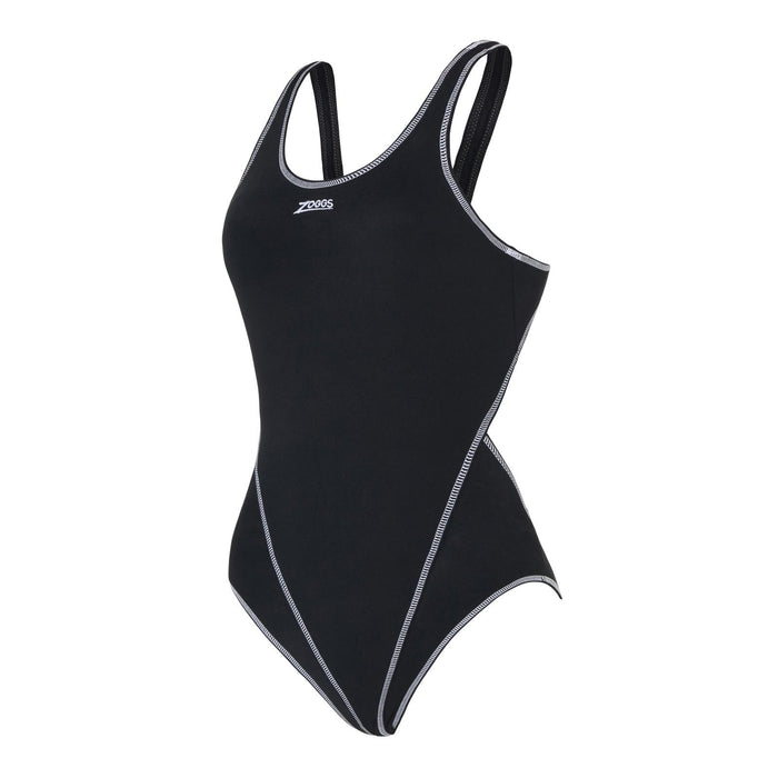 Maillot de bain une pièce Melbourne Haxback Noir-Blanc Taille 40-XL Zoggs 462585BKWH40