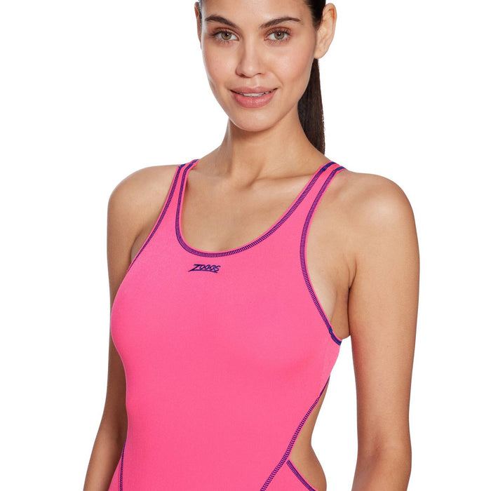 Maillot de bain une pièce Melbourne Haxback Magenta-Royal Taille 28-XXXS Zoggs 462585MGRY28