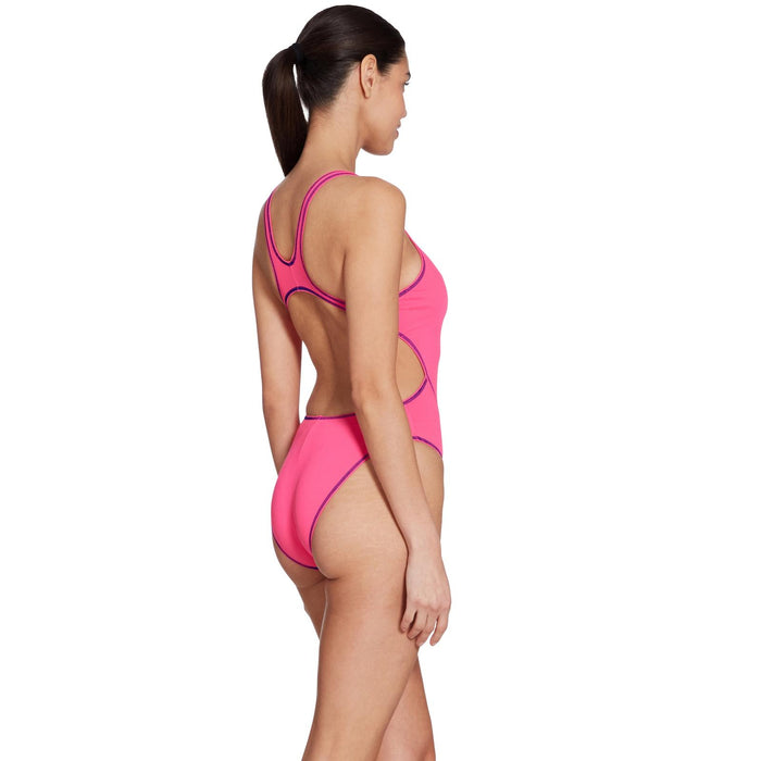Maillot de bain une pièce Melbourne Haxback Magenta-Bleu roi Taille 40-XL Zoggs 462585MGRY40