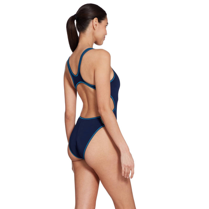 Maillot de bain une pièce Melbourne Haxback Marine-Bleu clair Taille 34-S Zoggs 462585NVLB34