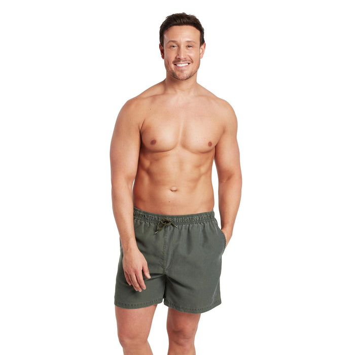 Short de bain Mosman Washed 15'' Homme Kaki Taille L Zoggs 462925KHL