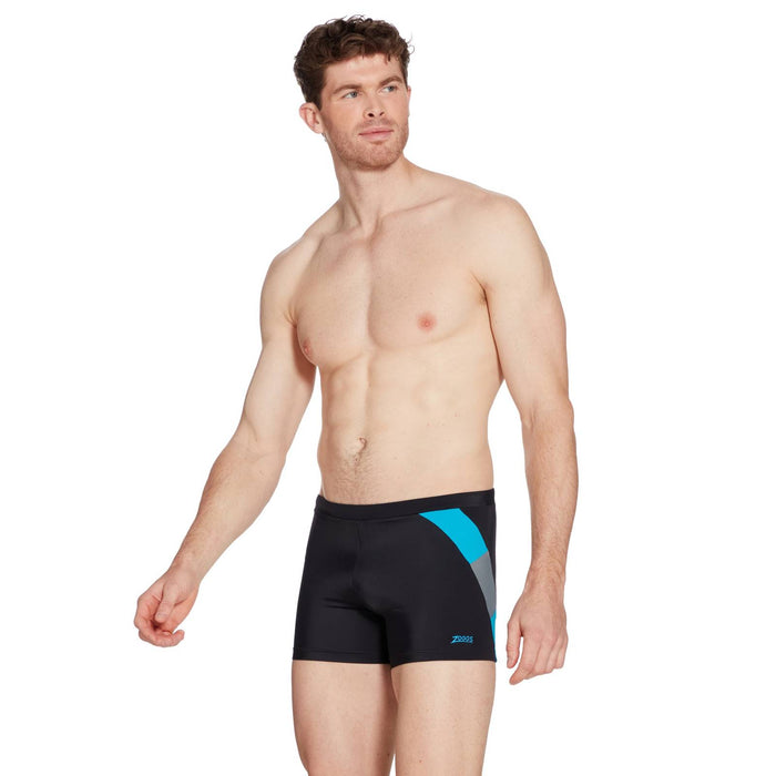 Boxer de bain Sydney 27 Homme Noir-Turquoise Taille 32-M Zoggs 462931BKTQ32