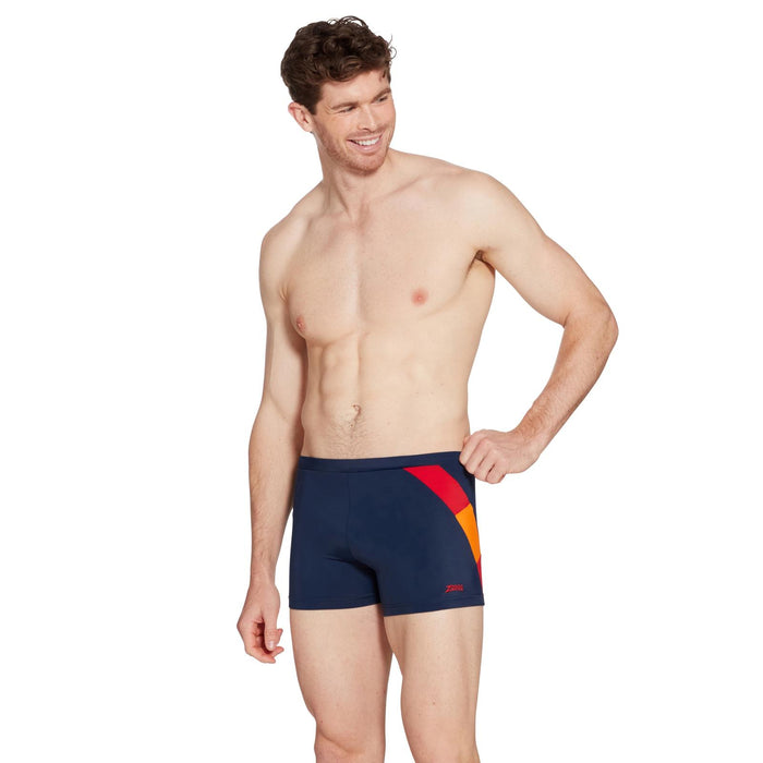 Boxer de bain Sydney 27 Homme Bleu marine-Rouge Taille 34-L Zoggs 462931NVRD34