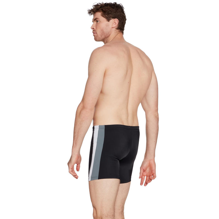 Boxer de bain à jambe carrée Toronto Hip Racer 32 Homme Noir-Gris Taille 34-L Zoggs 462932BKGY34