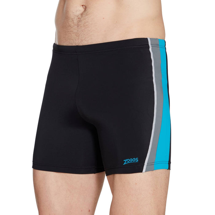 Boxer de bain à jambe carrée Toronto Hip Racer 32 Homme Noir-Turquoise Taille 42-4XL Zoggs 462932BKTQ42