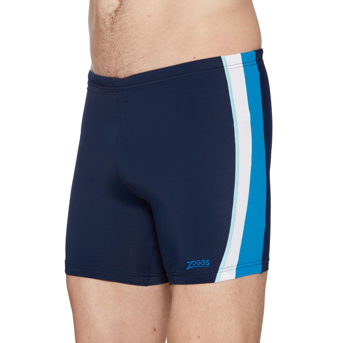 Boxer de bain à jambe carrée Toronto Hip Racer 32 Homme Bleu marine-Bleu clair Taille 34-L Zoggs 462932NVLB34