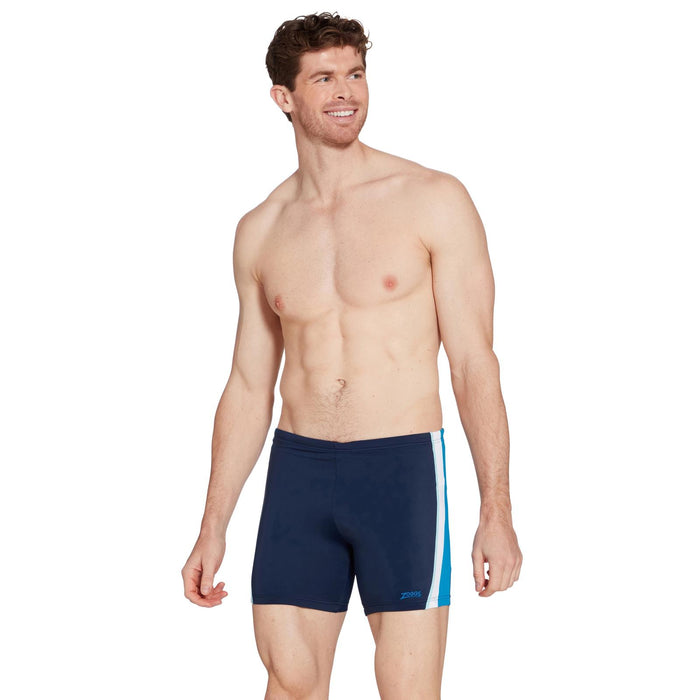Boxer de bain à jambe carrée Toronto Hip Racer 32 Homme Bleu marine-Bleu clair Taille 36-XL Zoggs 462932NVLB36