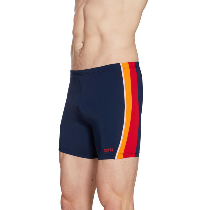 Boxer de bain à jambe carrée Toronto Hip Racer 32 Homme Bleu marine-Rouge Taille 30-S Zoggs 462932NVRD30