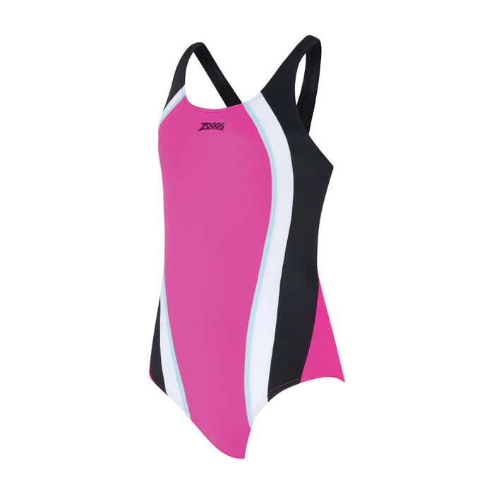 Maillot de bain une pièce Toronto Flyback Fille Magenta-Noir Taille 30-10A Zoggs 463314MGBK30