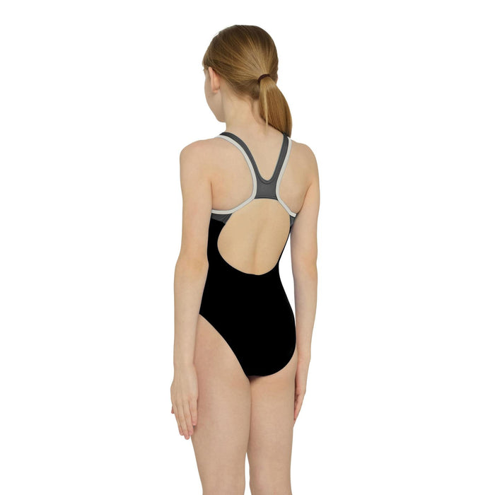 Maillot de bain une pièce Tokyo Iceback Fille Noir-Gris Taille 34-14A Zoggs 463315BKGY34