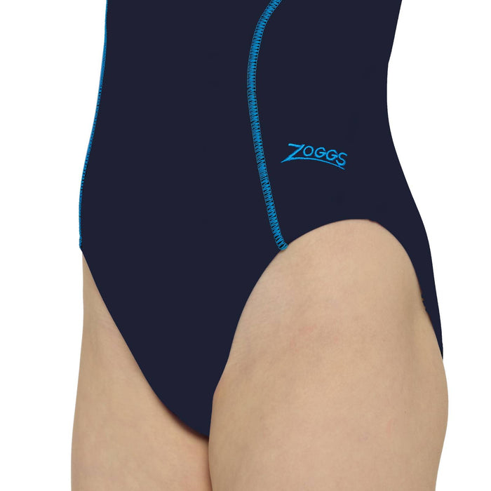 Maillot de bain une pièce Tokyo Iceback Fille Marine-Bleu clair Taille 26-6A Zoggs 463315NVLB26