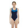 Maillot de bain une pièce Tokyo Iceback Fille Marine-Bleu clair Taille 30-10A Zoggs 463315NVLB30