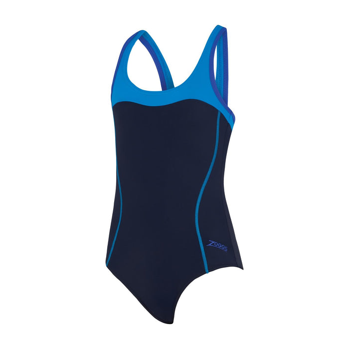 Maillot de bain une pièce Tokyo Iceback Fille Marine-Bleu clair Taille 30-10A Zoggs 463315NVLB30