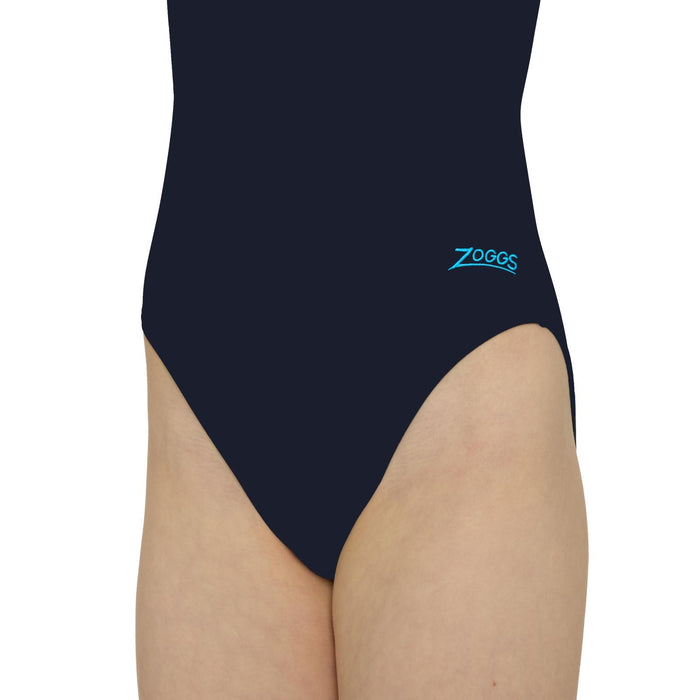 Maillot de bain 1 pièce Sydney dos en U Fille Marine-Bleu clair Taille 28-8A Zoggs 463316NVLB28