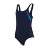 Maillot de bain 1 pièce Sydney dos en U Fille Marine-Bleu clair Taille 34-14A Zoggs 463316NVLB34