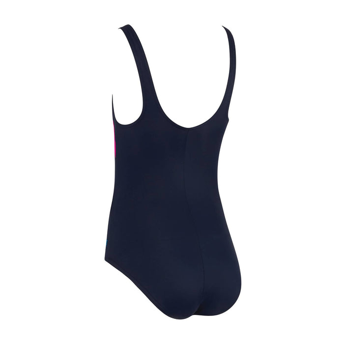 Maillot de bain 1 pièce Sydney dos en U Fille Marine-Rose Taille 26-6A Zoggs 463316NVPK26