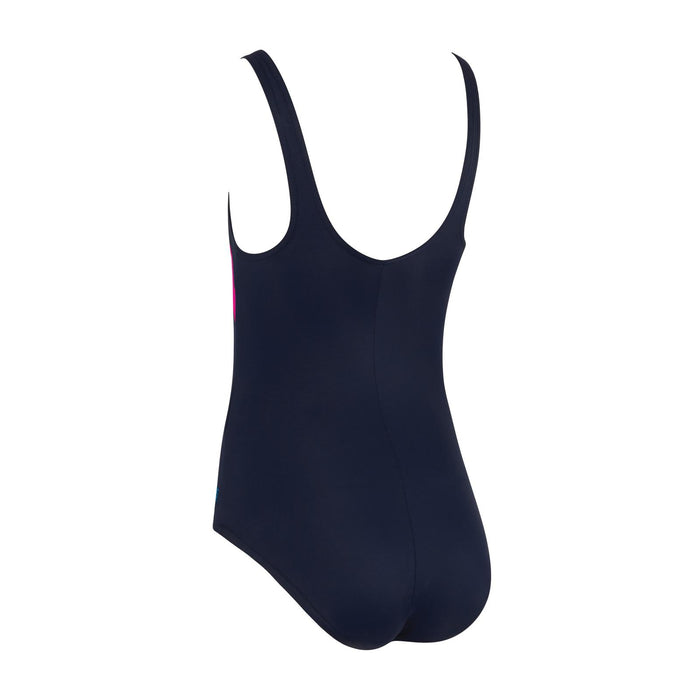 Maillot de bain 1 pièce Sydney dos en U Fille Marine-Rose Taille 30-10A Zoggs 463316NVPK30