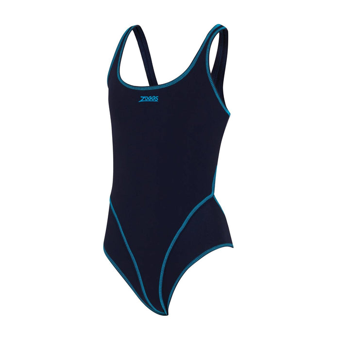 Maillot de bain 1 pièce Melbourne Haxback Fille Marine-Bleu clair Taille 26-6A Zoggs 463317NVLB26