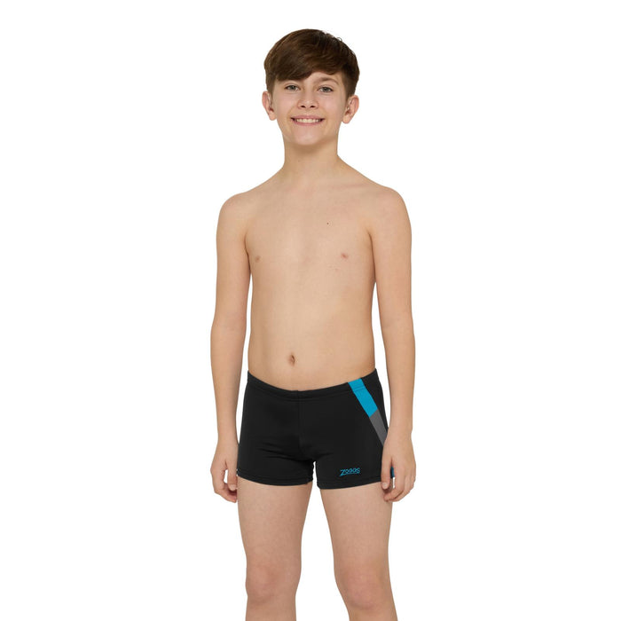 Boxer de bain Sydney 21 Garçon Noir-Turquoise Taille 24-8A Zoggs 463483BKTQ24