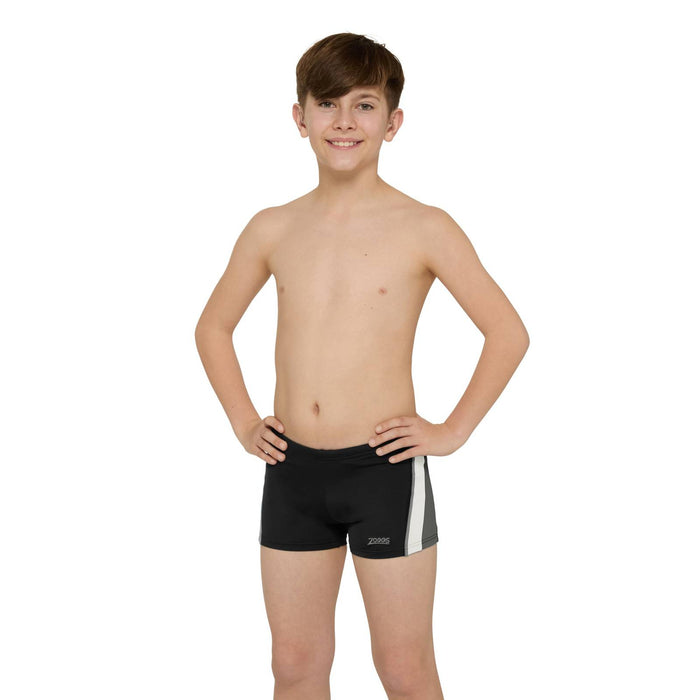 Boxer de bain Toronto Hip Racer 21 Garçon Noir-Gris Taille 25-10A Zoggs 463484BKGY25