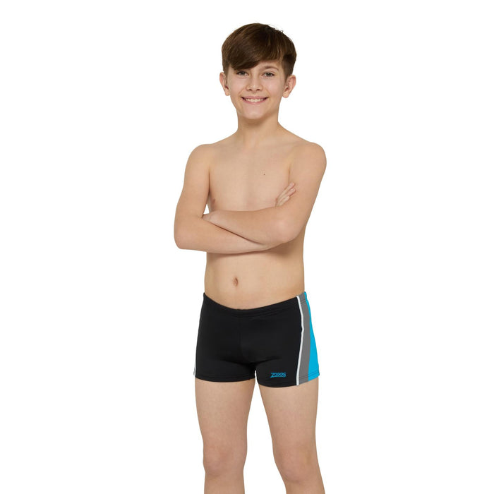 Boxer de bain Toronto Hip Racer 21 Garçon Noir-Turquoise Taille 25-10A Zoggs 463484BKTQ25