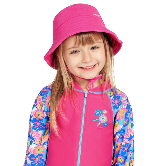 Chapeau de soleil Barlins Bucket Fille Rose Taille unique Zoggs 463700PKEM