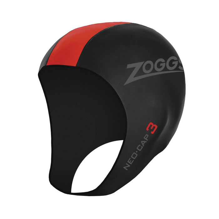 Bonnet de bain Neo 3 unisexe noir-rouge S-M Zoggs 464044BKRDS-M