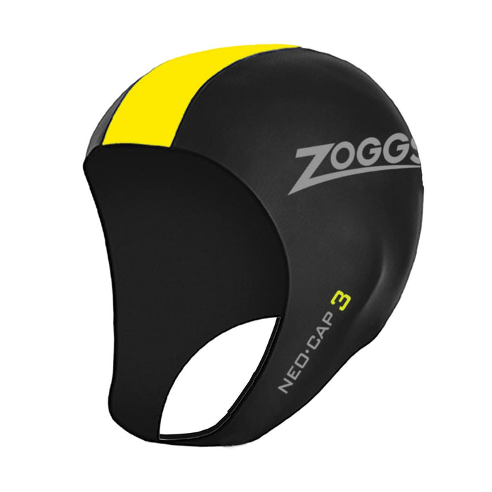 Bonnet de bain Neo 3 unisexe noir-jaune S-M Zoggs 464044BKYLS-M
