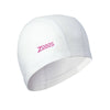 Bonnet de bain nylon spandex revêtu de PU blanc-rose Zoggs 465034WHPK
