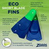 Aletas de natación Zoggs Short Blade Eco Fins Junior