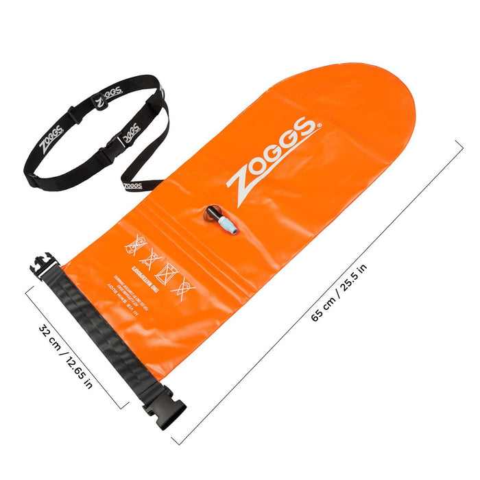 Bouée de nage gonflable haute visibilité orange Zoggs 465302OR