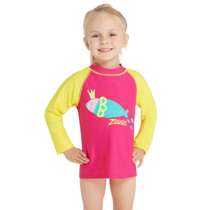 Maglia da nuoto a maniche lunghe con zip, protezione solare, bambini, stampa Sea-Queen, età 2 Zoggs 465423SEQEYR2