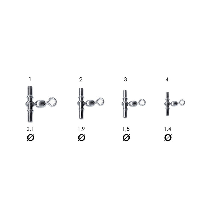 Crane Swivels On Tube 1,5mm Expert Predator 48127