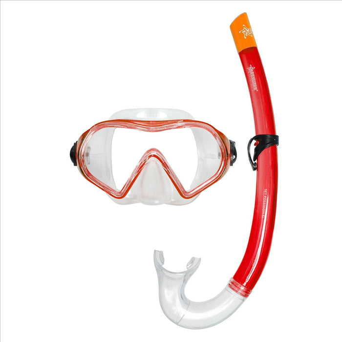 Kit de snorkel Podeison Claro-Rojo Abysstar 50052RD