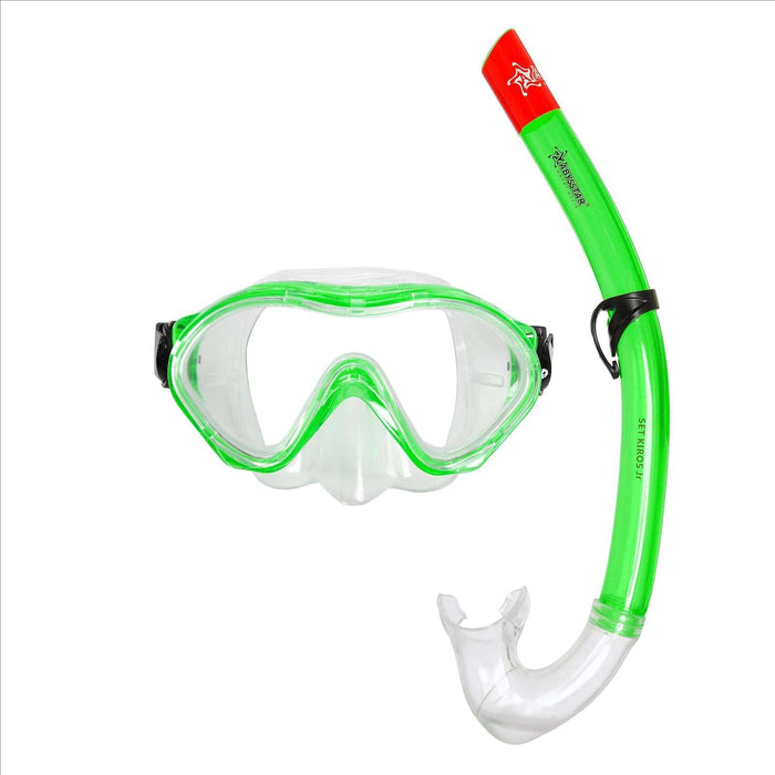Kit de snorkeling Kiros Enfants Transparent-Vert Abysstar 50053GR