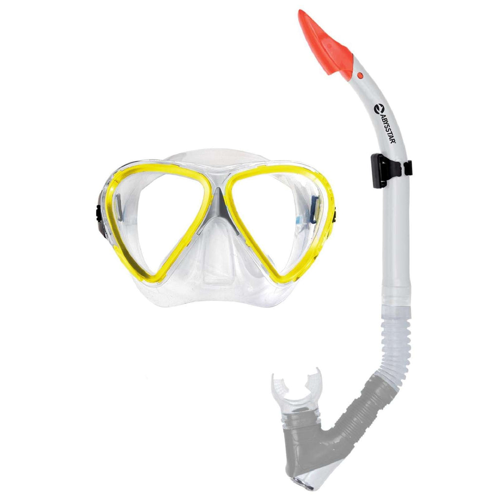 Set de snorkel Coral Transparente-Amarillo Abysstar 50055YL